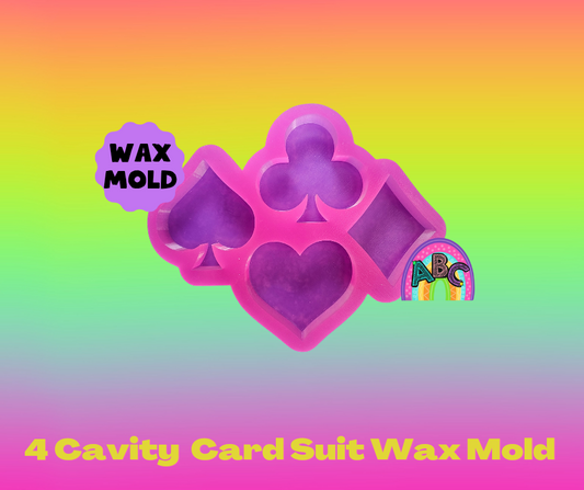 4 Cavity Card Suit Wax Mold