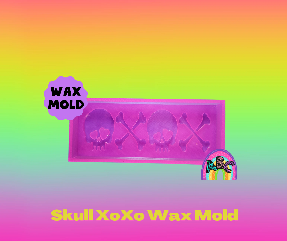 Xoxo Skull snap bar mold