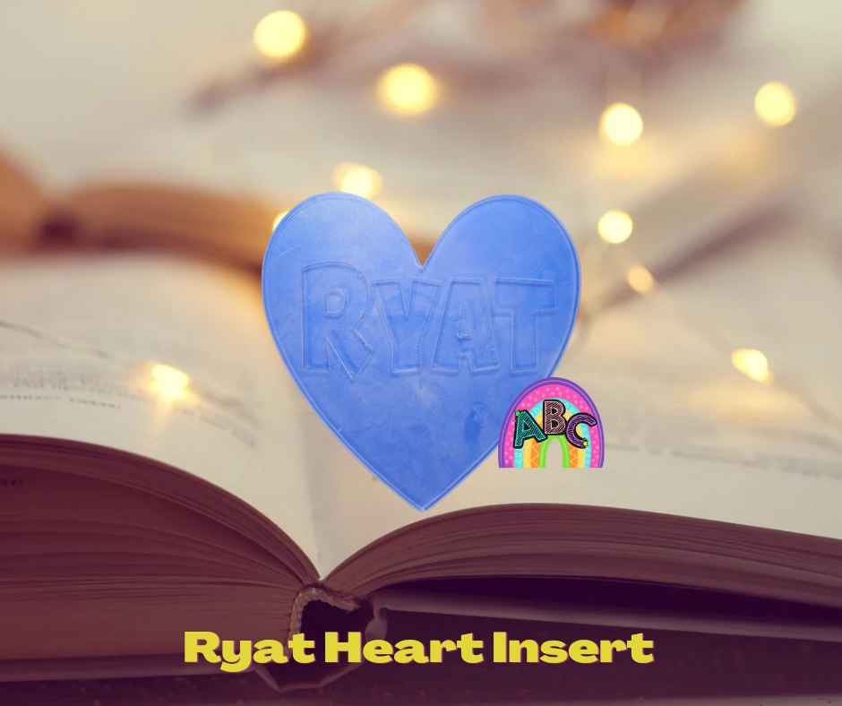 Book Themed Heart Inserts